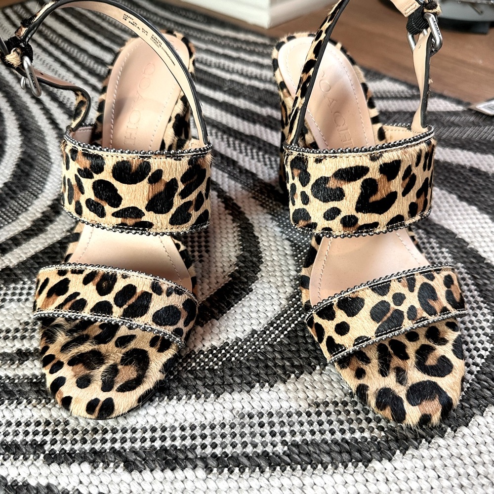 Leopard coach heels